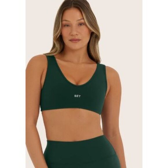 SET Active Sportbody Dip Bra in Dark Green - Picture 2 of 5